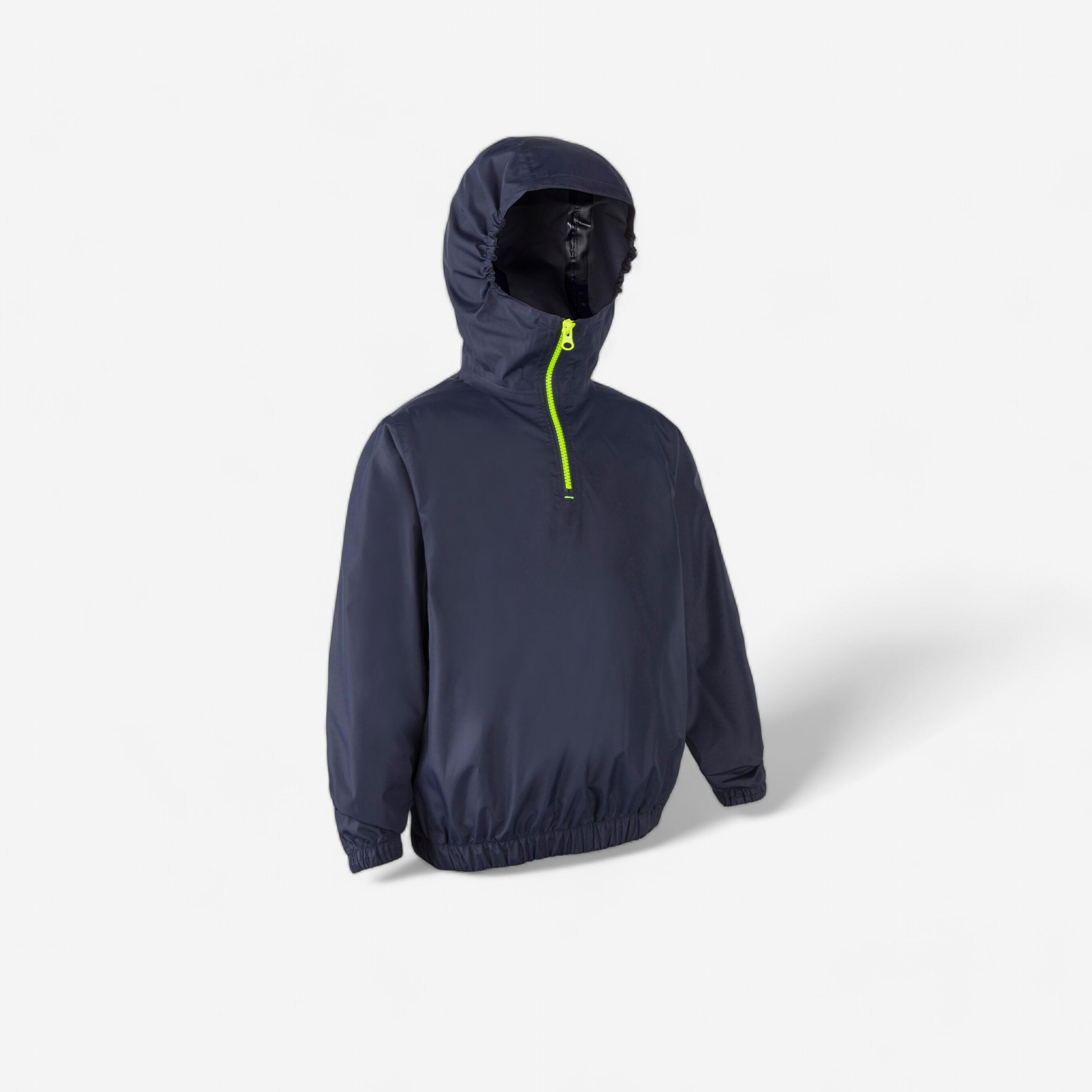 Kids' Sailing Windproof Jacket Dinghy 100 Dark Blue 4/5