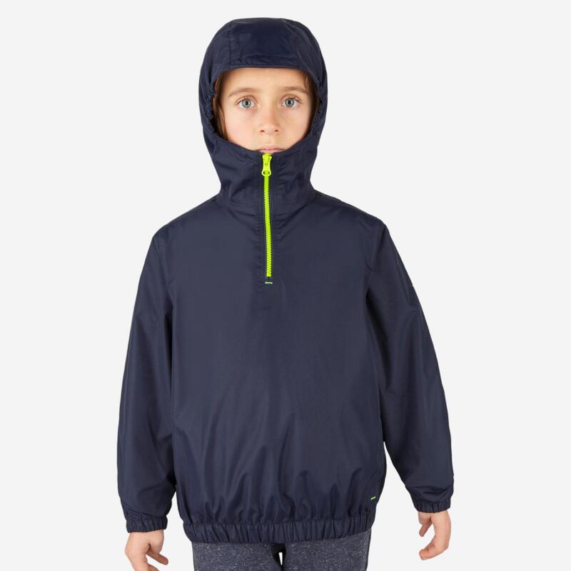 Chaqueta Náutica Vela Dinghy 100 Niños Azul Oscuro Cortavientos