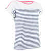 Segelshirt kurzarm Sailing 100 Damen weiss/grau