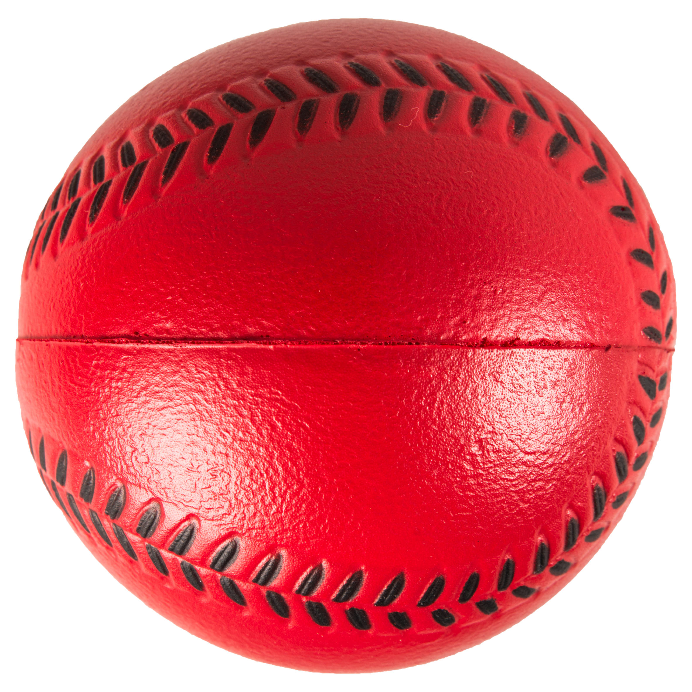 red and black baseball ball