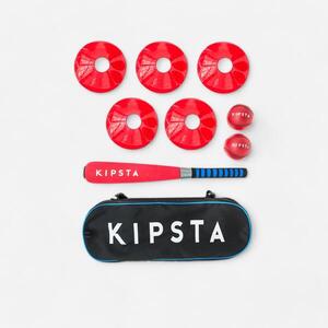 Set Bate de Béisbol Kipsta BA100 Niños Negro Rojo