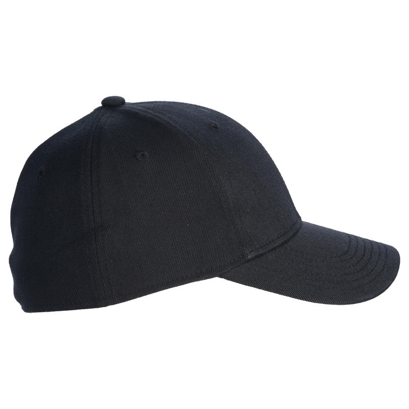 Kipsta BA550 Baseball Cap Hat Black Adult Low Profile Fitted Decathlon