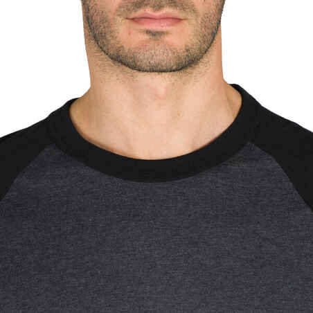 Baseball-Shirt BA 550 ¾-Arm Erwachsene dunkelgrau