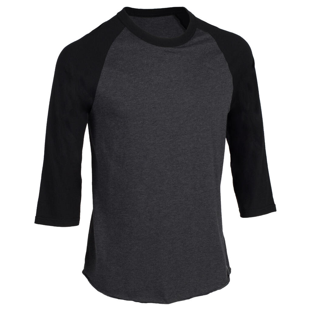 Baseball-Shirt BA 550 ¾-Arm Erwachsene dunkelgrau
