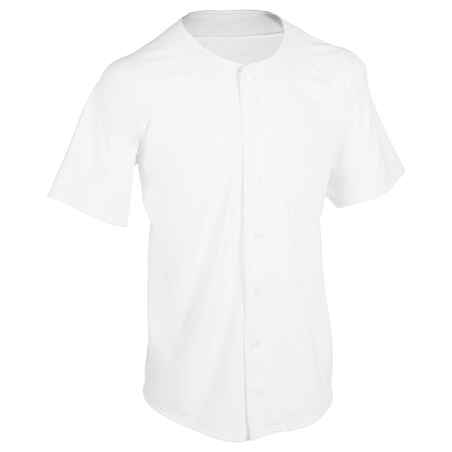 Tričko na bejzbal pre dospelých BA 550 biele