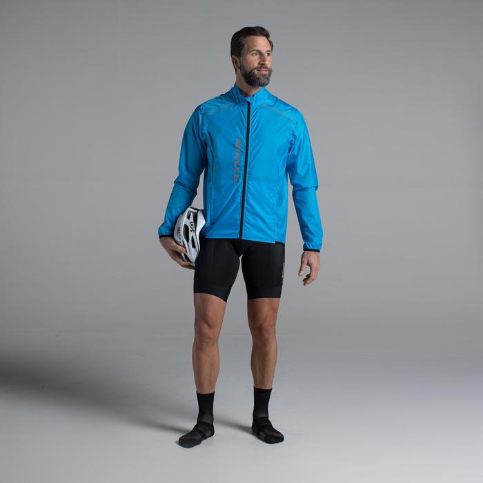 fahrrad-regenjacke rennrad 100 herren neon-limettengrün b'twin