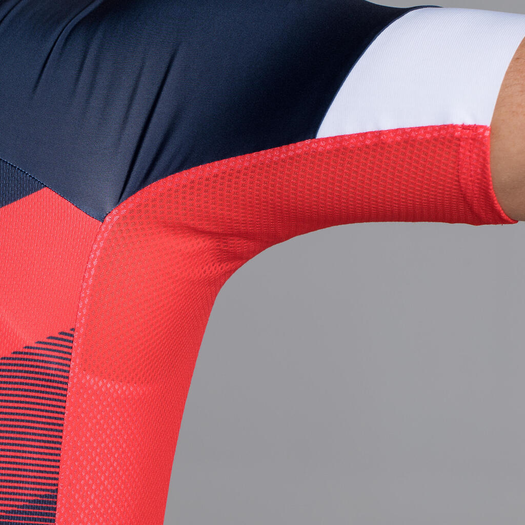 Radtrikot kurzarm Rennrad RC 500 X Herren blau