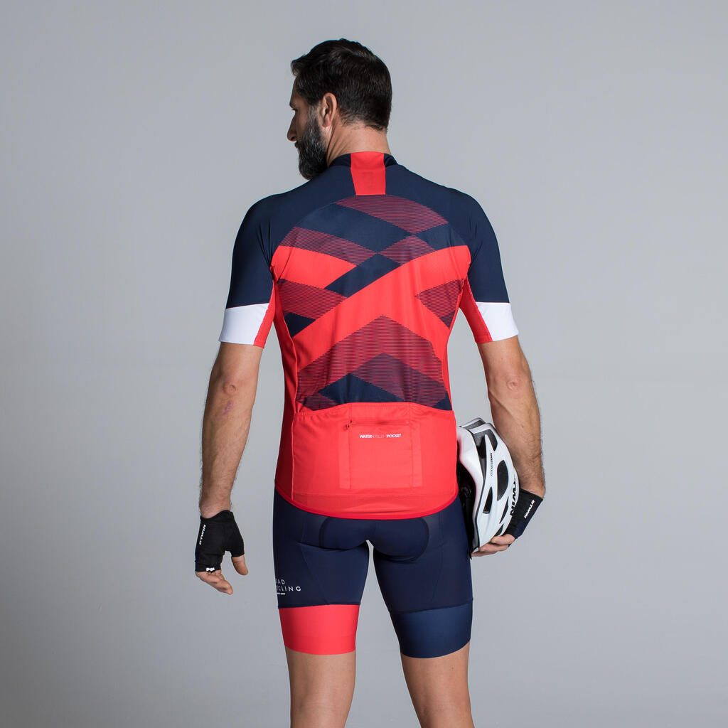 Radtrikot kurzarm Rennrad RC 500 X Herren blau