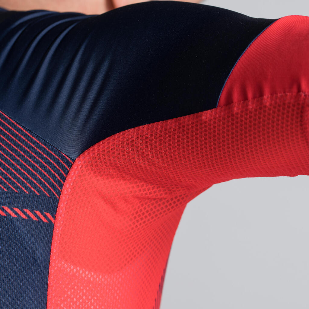 Radtrikot kurzarm Rennrad RC 500 X Herren blau