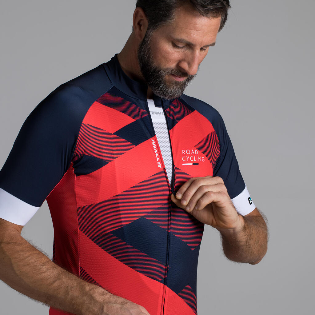Radtrikot kurzarm Rennrad RC 500 X Herren blau