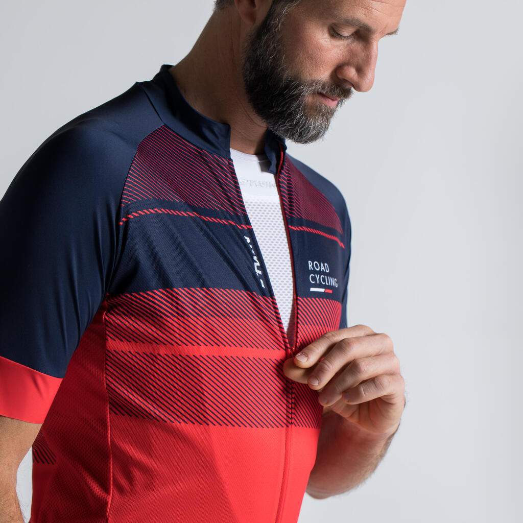 Radtrikot kurzarm Rennrad RC 500 X Herren blau