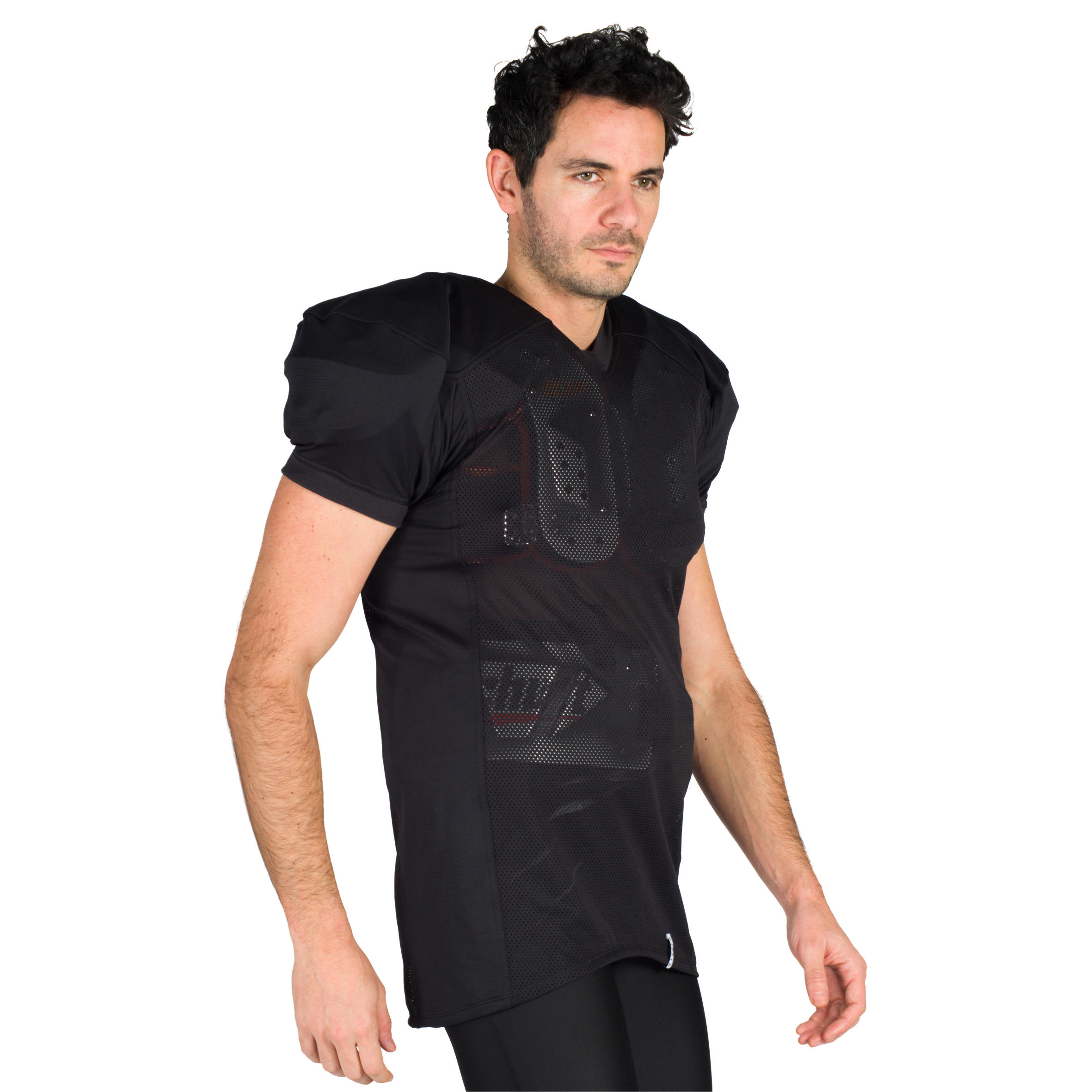 Playera de fútbol americano para adulto AF 550 Negro - Decathlon