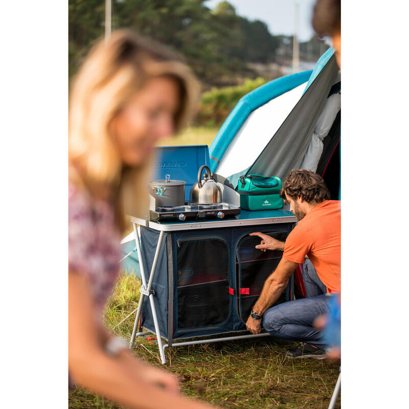 Opvouwbaar en comfortabel opbergmeubel voor de camping