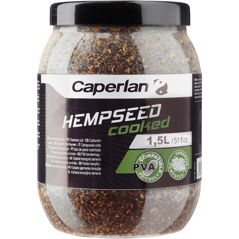 Semillas Cañamón Cocidas Carpfishing Hempseed Cooked 1,5 l Natural