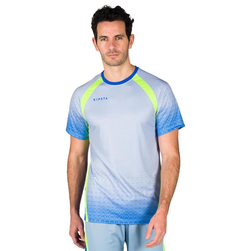 Camiseta de voleibol Allsix V500 hombre azul y verde