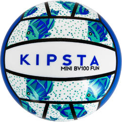 Mini ballon de beach-volley BV100 Blanc et bleu
