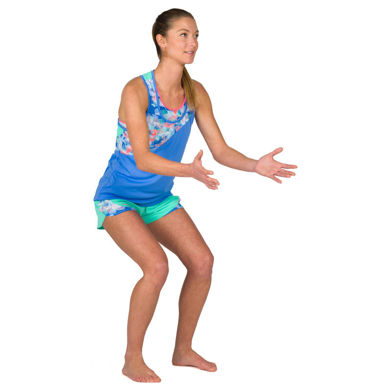 BV 500 Women's Beach Volleyball Tank Top Blue Decathlon