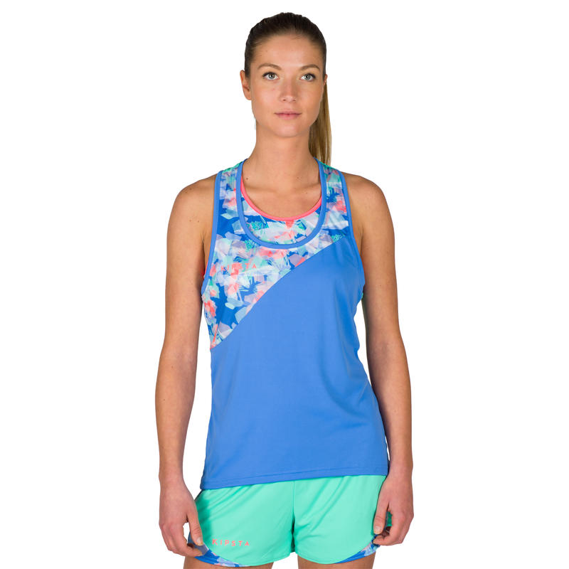 BV 500 Women's Beach Volleyball Tank Top Blue Decathlon