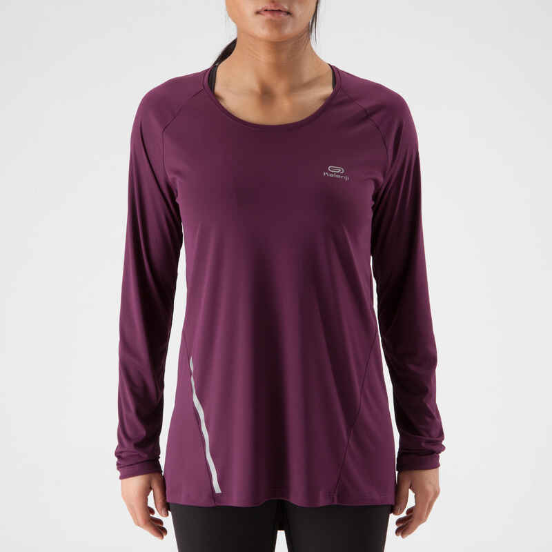 RUN SUN PROTECT LONG LS RUNNING T-SHIRT BURGUNDY