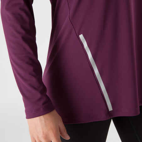 RUN SUN PROTECT LONG LS RUNNING T-SHIRT BURGUNDY