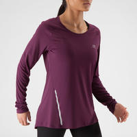 TS MANCHES LONGUES JOGGING FEMME RUN SUN PROTECT LONG BORDEAUX