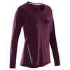 RUN SUN PROTECT LONG LS RUNNING T-SHIRT BURGUNDY