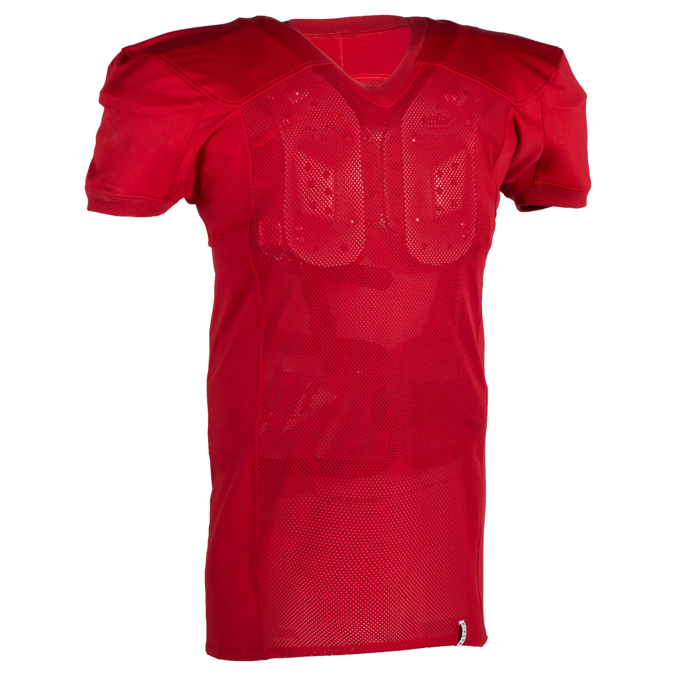 Kipsta Shirt American Football Af 550 Voor Volwassenen Rood kipsta kopen in de aanbieding