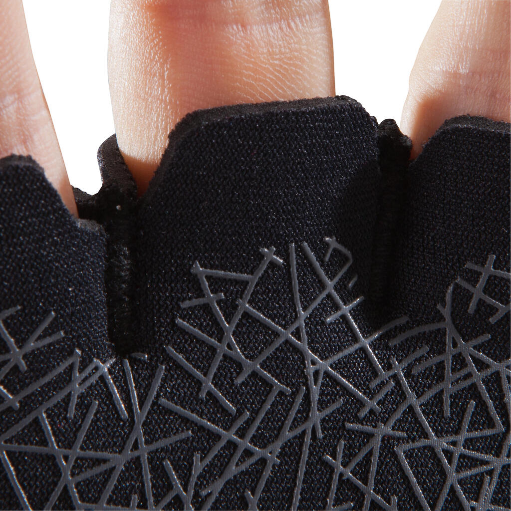Grip Pad Weight Training Strengthening Gloves - Black