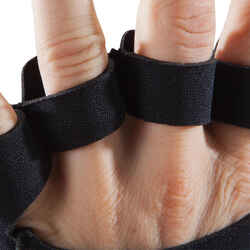 Ανοιχτά γάντια προπόνησης άρσης βαρών - Μαύρο