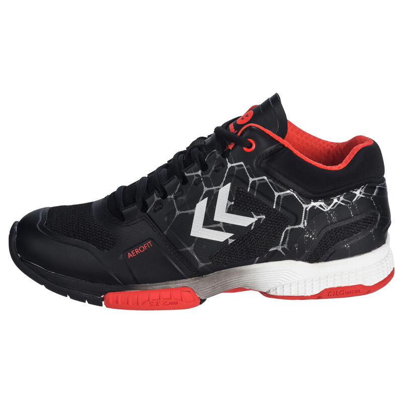 Chaussures de handball adulte HB220 aerocharge noir / rouge