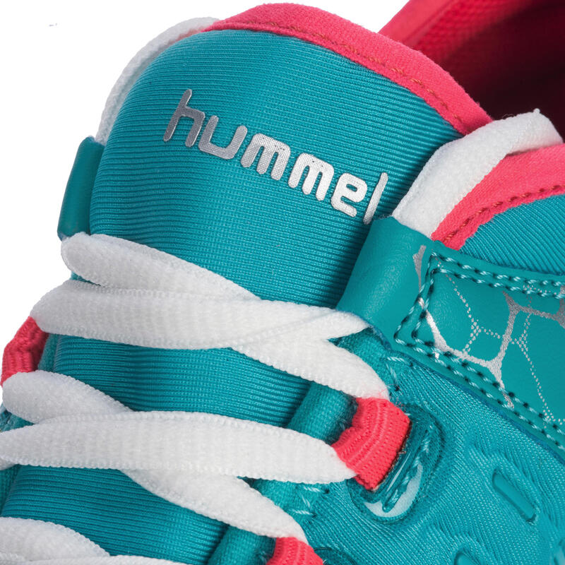 Zapatillas de Balonmano Hummel HB200 Aerocharge Mujer Verde Rosa