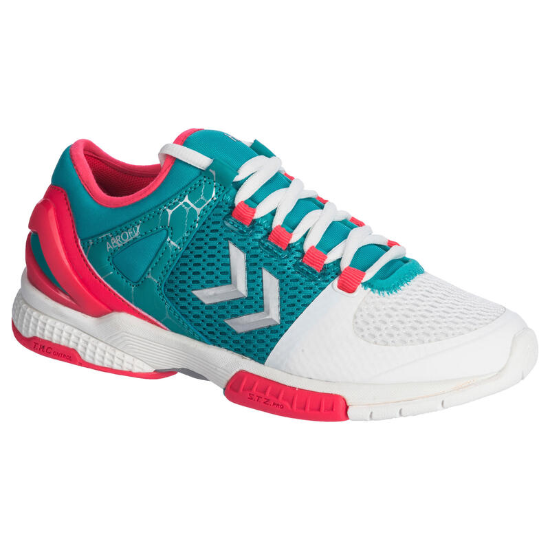 Zapatillas de Balonmano Hummel HB200 Aerocharge Mujer Verde Rosa