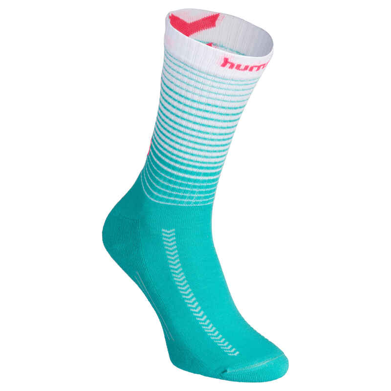 Handball Socks White/Green/Pink Decathlon