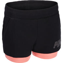 Short PUMA Gym & Pilates 2en1 femme noir