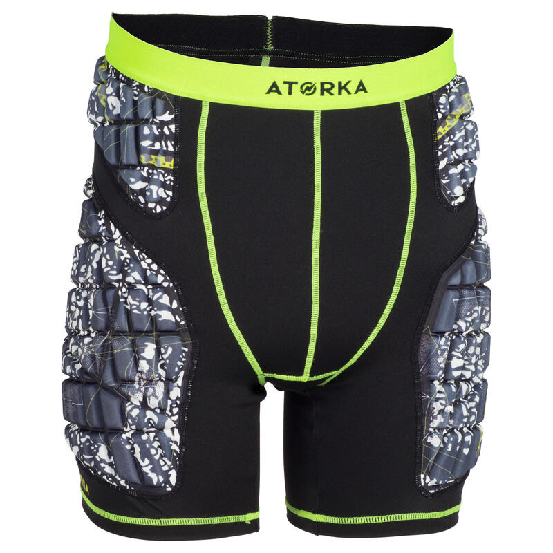 Sous short de protection adulte H500 noir/jaune