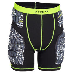 Beschermshort voor volwassenen H500 zwart / geel
