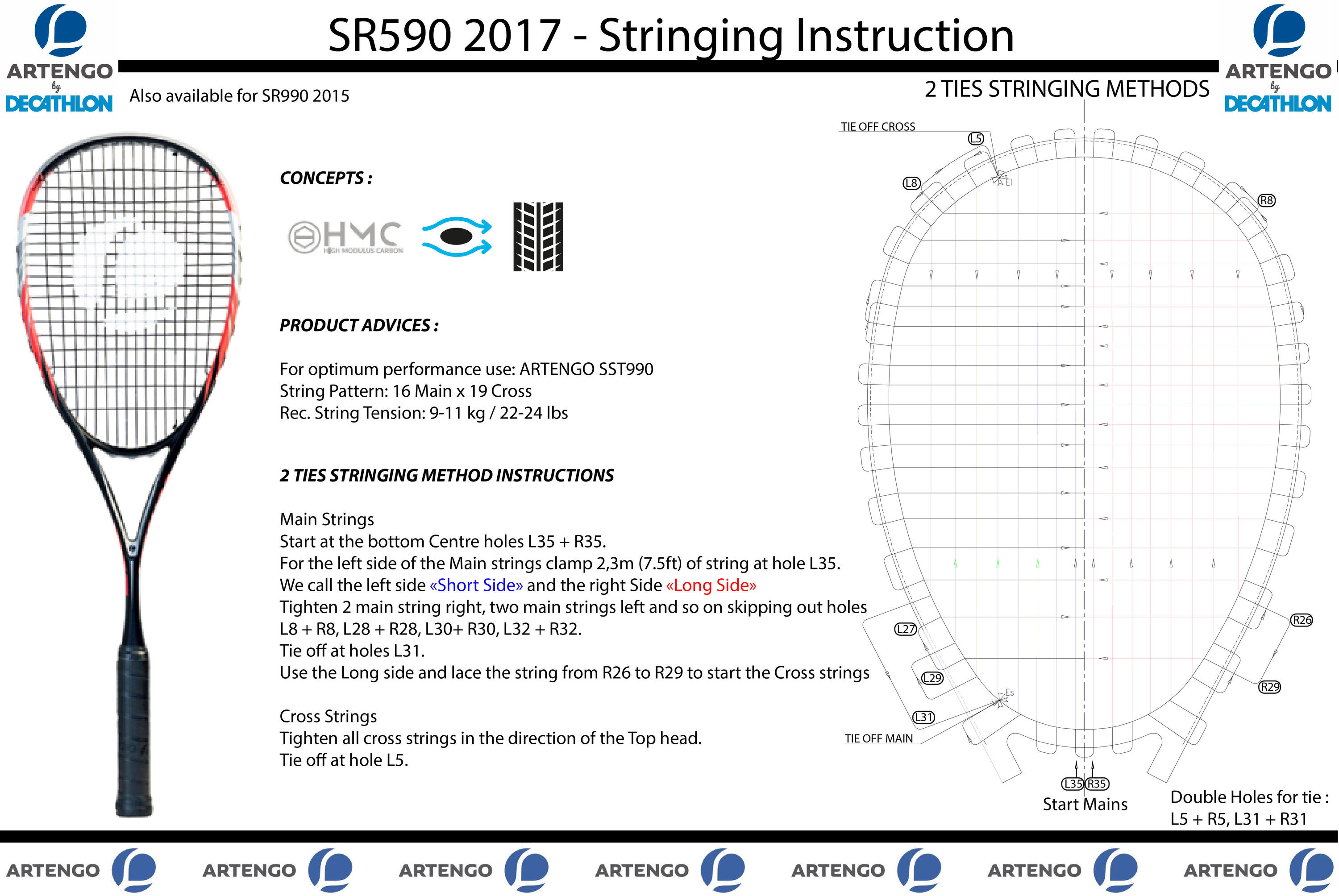 SR 590 Squash Racket 2/2