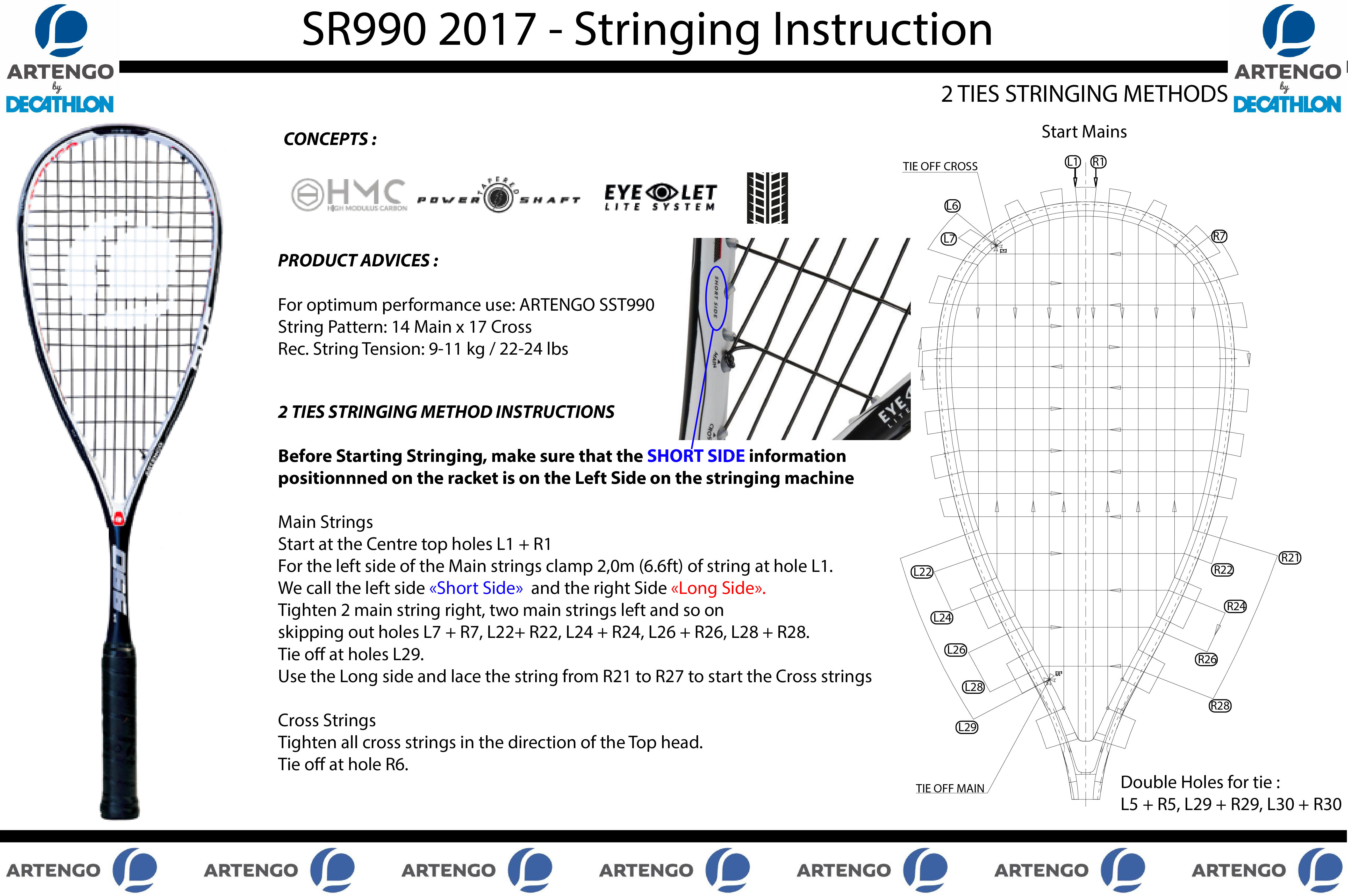 sr 990 squash racket