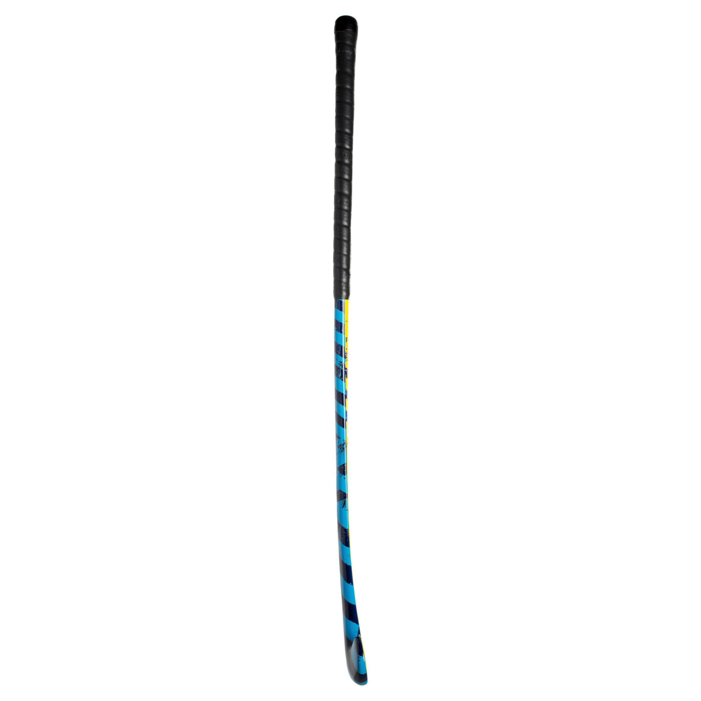 FH100 Kids' Beginner/Occasional Adult Field Hockey Wooden/FB Stick - Yellow/Blue 4/8