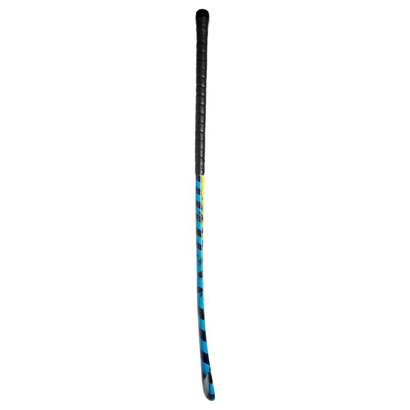 Stick de hockey enfant débutant/adulte occasionnel bois/FB FH100 jaune et bleu