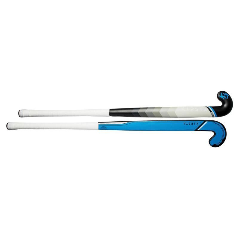 Stick de hockey sur gazon adulte confirmé midbow 50% carbone FH500 bleu