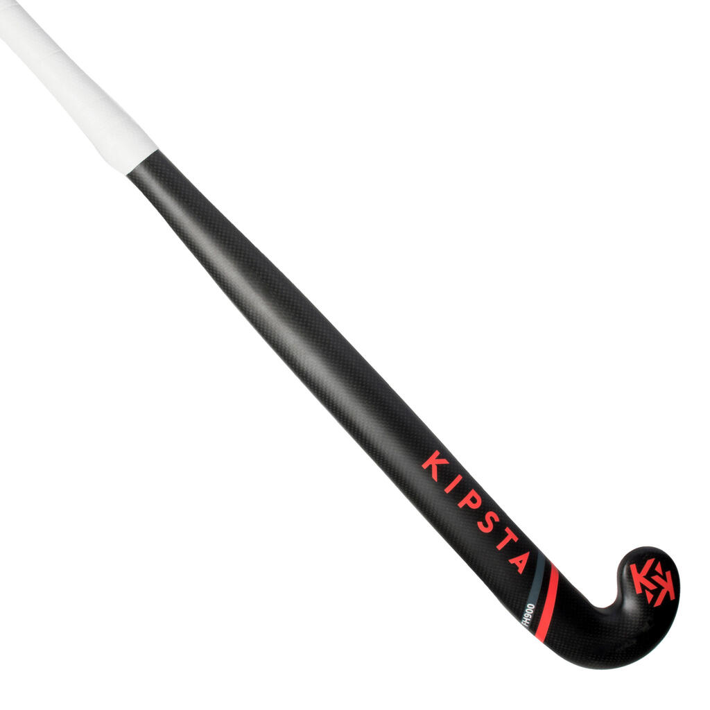 Feldhockeyschläger FH995 Expert Low Bow 95% Carbon Erwachsene weiss/rosa