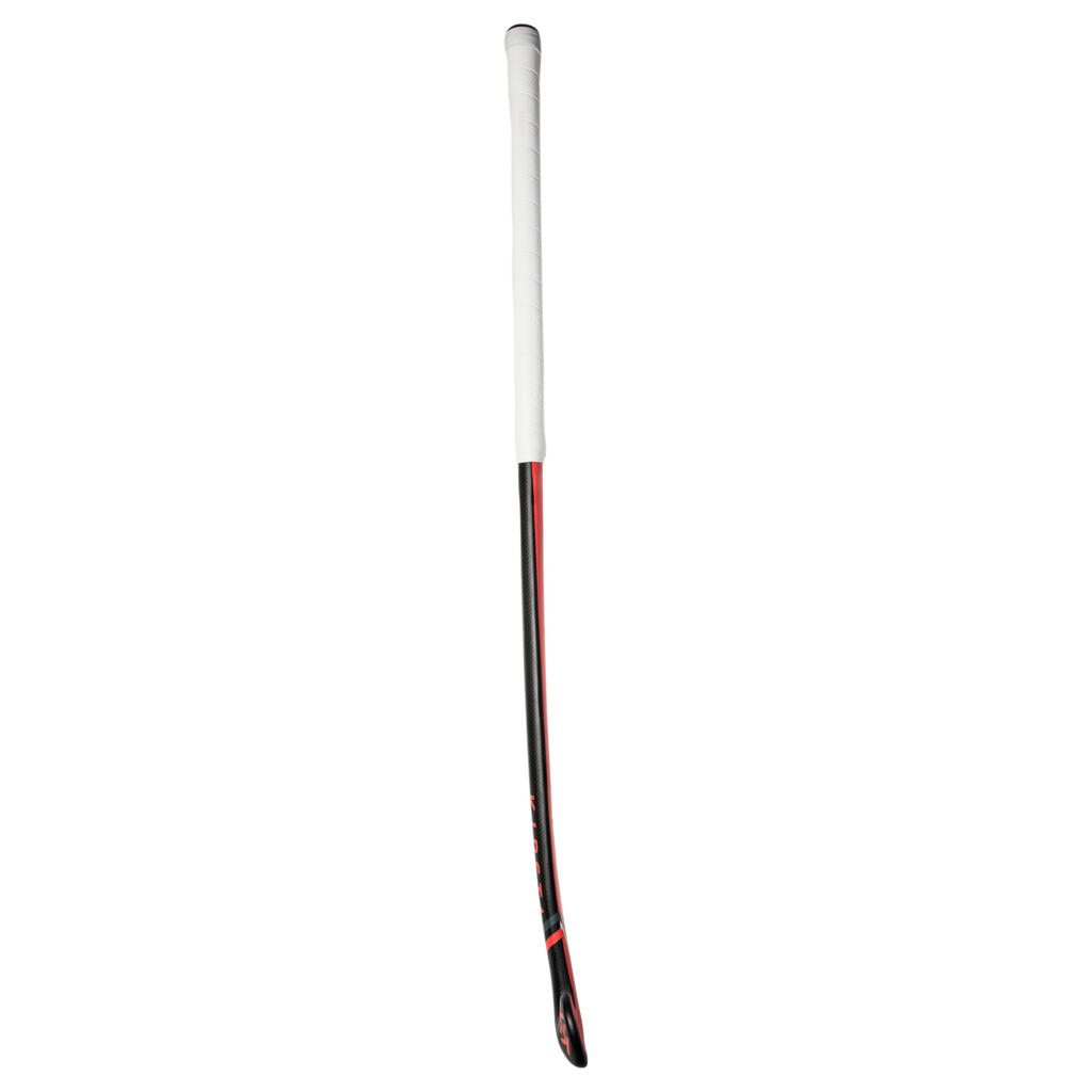 Feldhockeyschläger FH995 Expert Low Bow 95% Carbon Erwachsene weiss/rosa