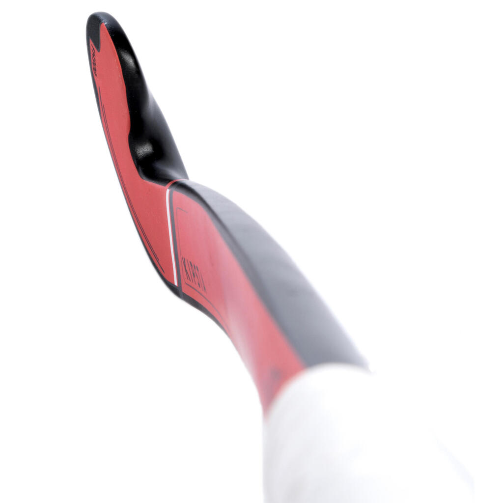 Feldhockeyschläger FH995 Expert Low Bow 95% Carbon Erwachsene weiss/rosa