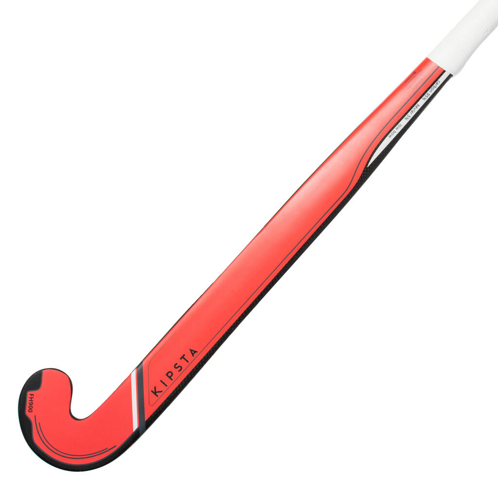 Feldhockeyschläger FH995 Expert Low Bow 95% Carbon Erwachsene weiss/rosa