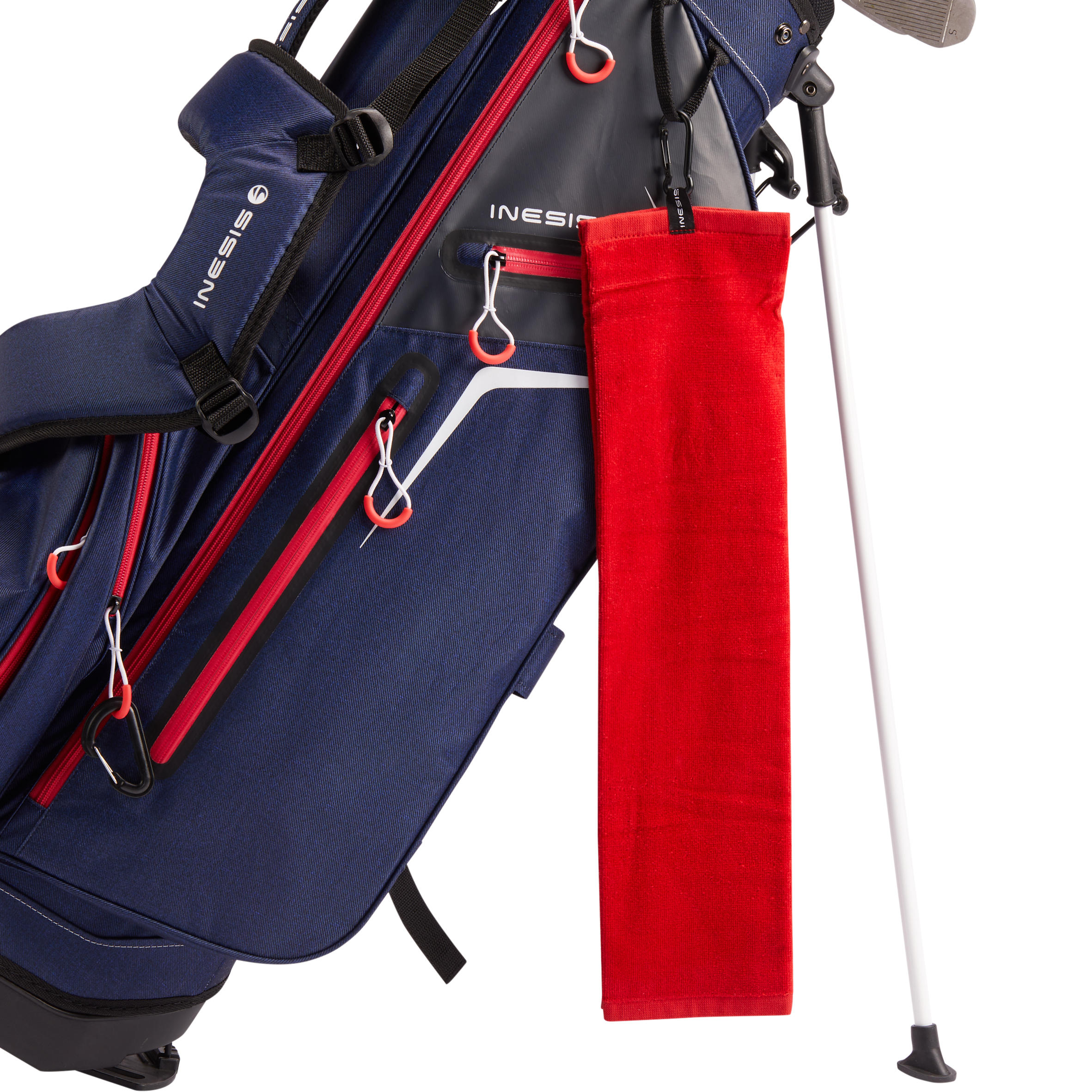 Serviette de golf à trois plis - rouge - INESIS