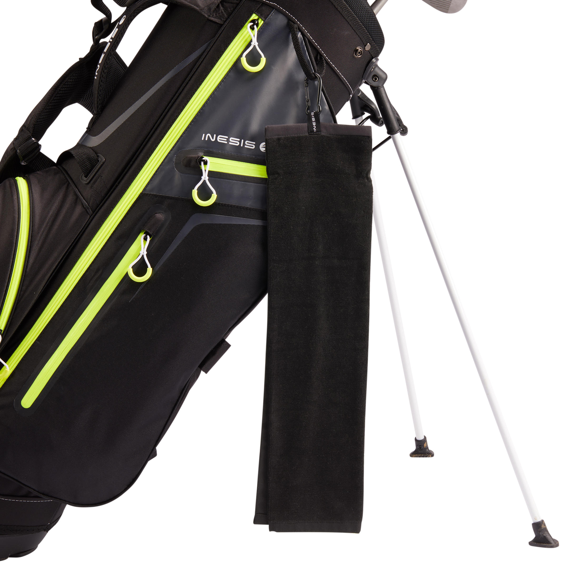 Serviette de golf à trois plis - noir - INESIS