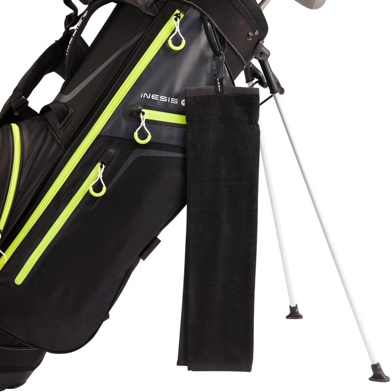 Trifold golfhanddoek zwart