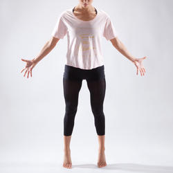 T-shirt court de danse femme rose pâle