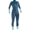 Women's diving wetsuit 3 mm neoprene SCD 900 storm grey and blue